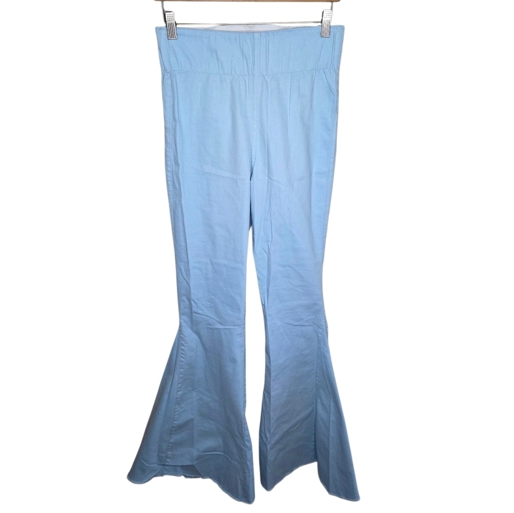 Skylar + Madison | Baby Blue Flare Bell Bottom Pull On Waist Pants Size Large